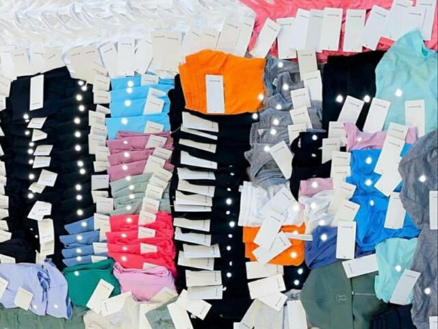 Lululemon clothes pallets